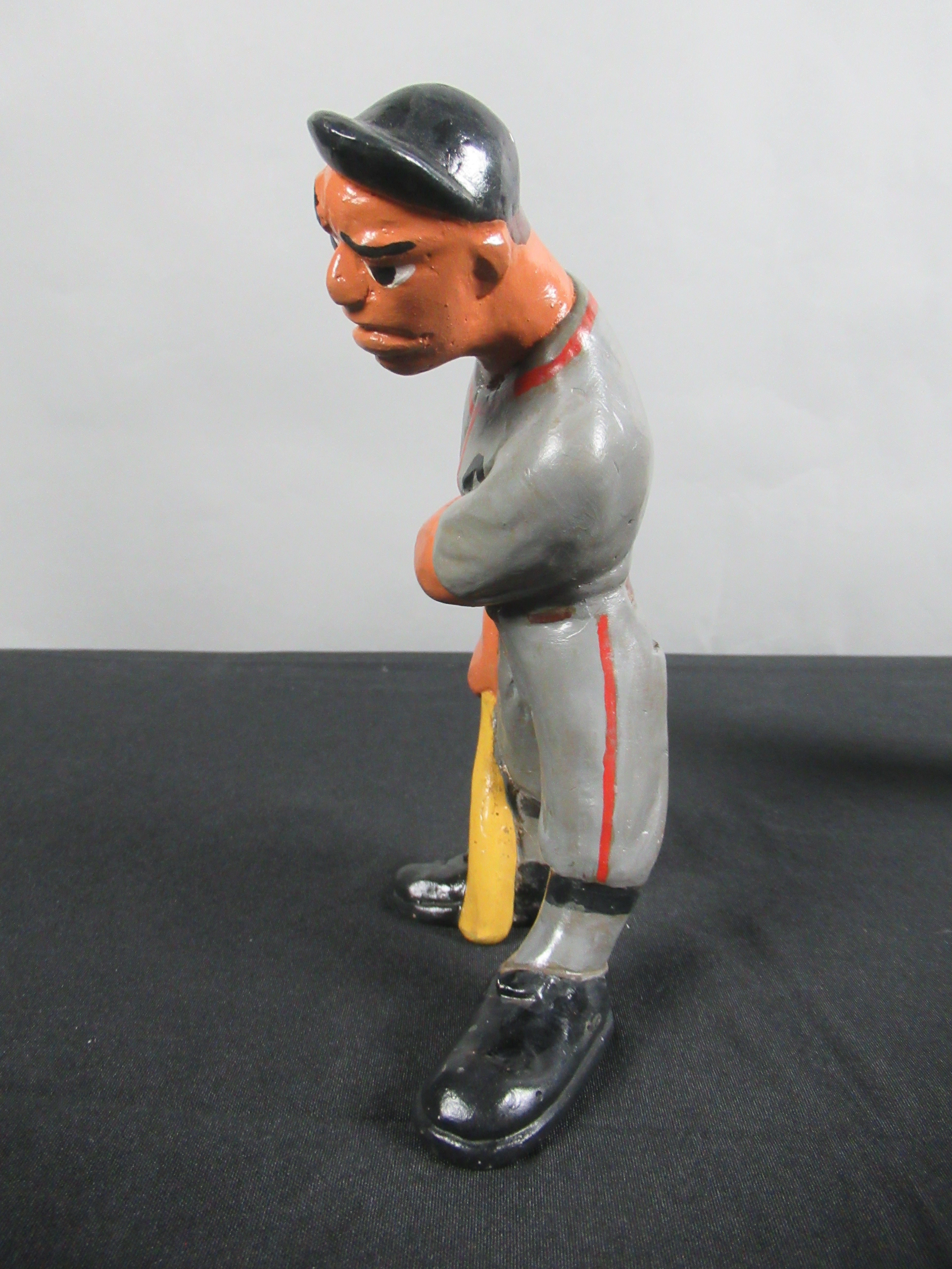 VINTAGE Baseball Figure Trio Set - L. L. Rittgers (c. 1940s) Collectible Sport Chalkware Statuettes